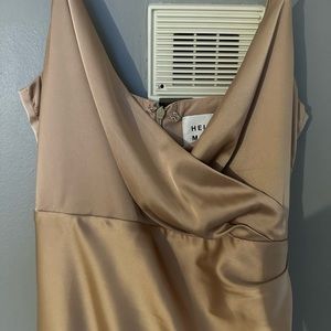 COPY - Hello Molly neutral satin dress (midi)